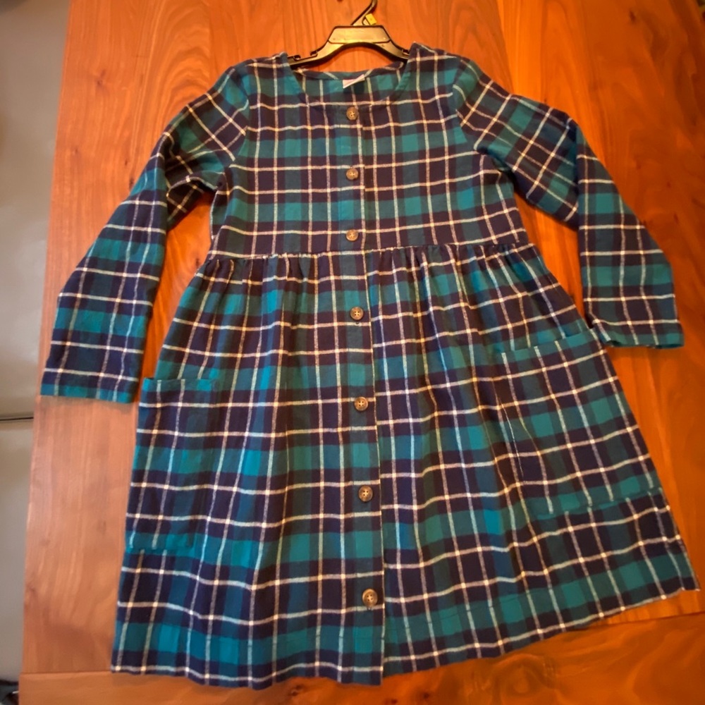 Hannah Andersson Fireside Flannel Dress. Like New!